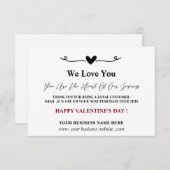 Kundenempfehlung Valentinstag Dankeskarte (Vorne/Hinten)