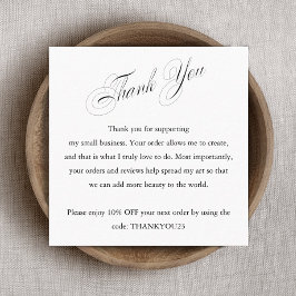 Kundenempfehlung Vielen Dank Gutscheinrabatt B Quadratische Visitenkarte