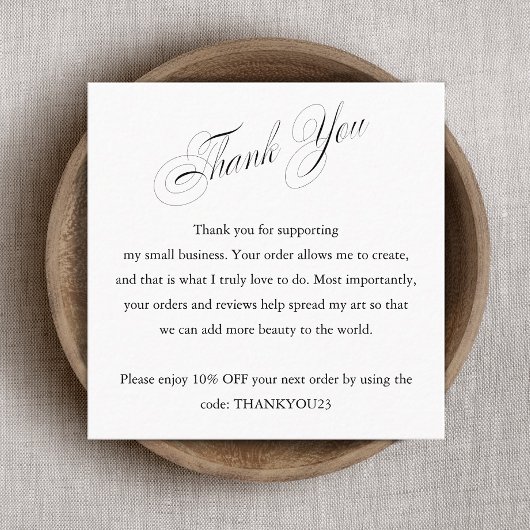 Kundenempfehlung Vielen Dank Gutscheinrabatt B Quadratische Visitenkarte