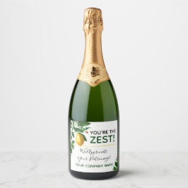 Kundenempfehlung "You're the Zest" Lemon Schaumweinetikett