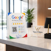 Kundenfeedback Google Bewertungs-QR-Code Sockelschild