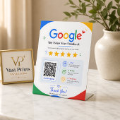 Kundenfeedback Google Bewertungs-QR-Code Sockelschild