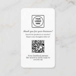 Kundenfeedback-QR   Benutzerdefinierter Geschäftsb Visitenkarte