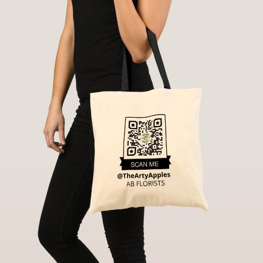 Kundenfirma für das Logo fügen Sie Ihren QR-Code h Tragetasche (Vorderseite (Produkt))