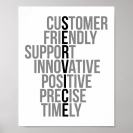 Kundenfreundlicher Support - innovativ positiv Poster
