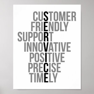 Kundenfreundlicher Support - innovativ positiv Poster