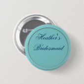 Kundengebundene Brautjungfernknöpfe in hellblauem Button (Vorne & Hinten)