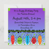Kundengebundene Buggy-Geburtstags-Einladung Einladung (Rückseite)