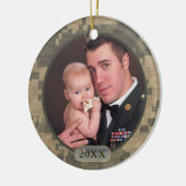 Kundengebundene datierte MilitärFoto-Front und Keramikornament (Links)