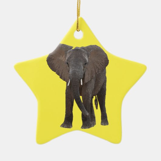 Kundengebundene Elefant-Verzierung Keramik Ornament (Vorne)
