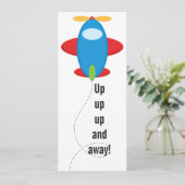 Kundengebundene Flugzeug-Geburtstags-Einladung Einladung (Stehend Vorderseite)