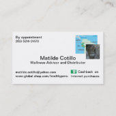 Kundengebundene Isotonix Visitenkarte (Rückseite)