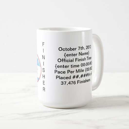 Kundengebundene - Marathon-Tasse - Stadt von Kaffeetasse (VorderseiteRechts)