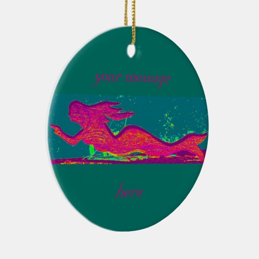 kundengebundene Meerjungfrauverzierung Keramikornament (Rechts)