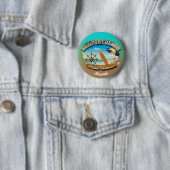 Kundengebundene Newport-Strand-Illustration Button (Beispiel)
