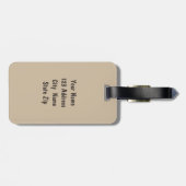 Kundengebundene niedliche englische gepäckanhänger (Rückseite horizontal)