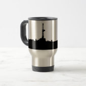 Kundengebundene Ölplattform-Silhouette Reisebecher (Vorderseite Links)