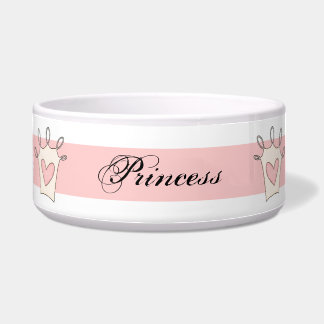 Kundengebundene rosa Prinzessin Dog Bowl Napf