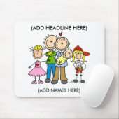 Kundengebundene Stock-Familie eine Mousepad (Mit Mouse)