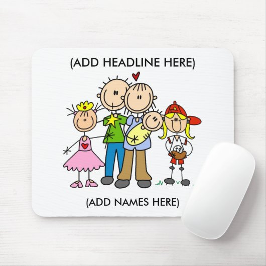 Kundengebundene Stock-Familie eine Mousepad (Mit Mouse)