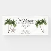 Kundengebundene Strand-Palmen, die Zeichen Wedding Banner (Horizontal)
