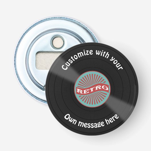 Kundengebundene Vinylaufzeichnung Flaschenöffner (Vorderseite)