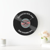 Kundengebundene Vinylaufzeichnung Große Wanduhr (Zuhause)