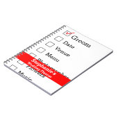 Kundengebundene Wedding Planer-Checkliste Notizblock (Linke Seite)