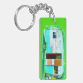 Kundengebundene Wohnwagencamper-Casa Schlüsselanhänger (Vorderseite links)