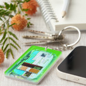 Kundengebundene Wohnwagencamper-Casa Schlüsselanhänger (Vorderseite rechts)