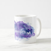 Kundengebundener Aquarell-Name Kaffeetasse (VorderseiteRechts)