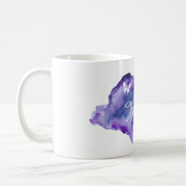 Kundengebundener Aquarell-Name Kaffeetasse