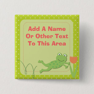 Kundengebundener Frosch-Knopf Button