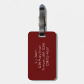 Kundengebundener Gepäckanhänger, Monogramm, Gepäckanhänger (Rückseite vertikal)