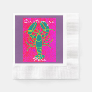 Kundengebundener grüner Hummer Serviette