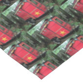 Kundengebundener kleiner Wohnwagen des roten Sinti Tischdecke (Schrägansicht)