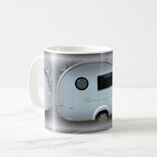 Kundengebundener Retro Teardropcamper Kaffeetasse (Vorderseite Links)