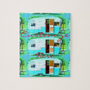 Kundengebundener Retro Vintager Camper Puzzle