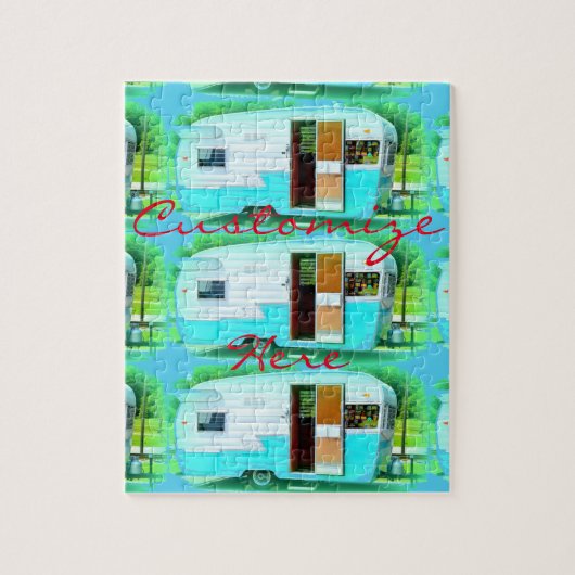 Kundengebundener Retro Vintager Camper Puzzle (Vertikal)