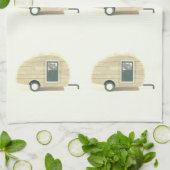 Kundengebundener Retro Vintager Teardropcamper Geschirrtuch (Gefaltet)