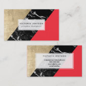 Kundengebundener roter schwarzer visitenkarte (Vorne/Hinten)