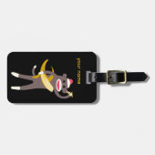 Kundengebundener Socken-Affe mit Gepäckanhänger (Vorderseite horizontal)