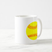 Kundengebundener Softball Kaffeetasse (VorderseiteRechts)