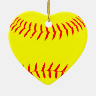 Kundengebundener Softball Keramik Ornament