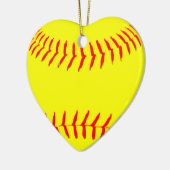 Kundengebundener Softball Keramik Ornament (Links)