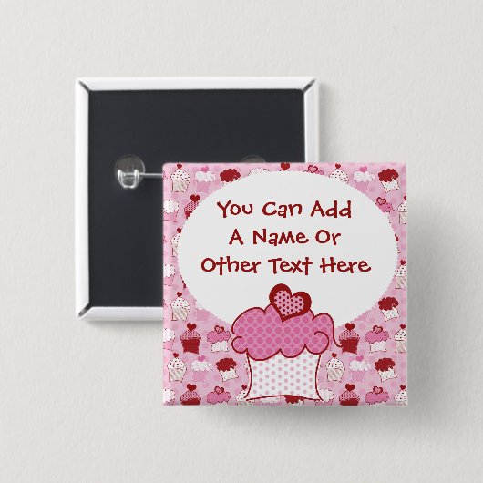 Kundengebundener süßer Kuchen-Knopf Button (Vorne & Hinten)