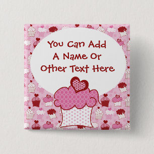 Kundengebundener süßer Kuchen-Knopf Button