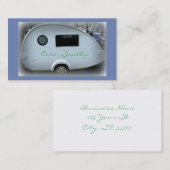 Kundengebundener Vintager Camper des Teardrop Visitenkarte (Vorne/Hinten)