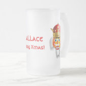 Kundengebundener Weihnachtsnussknacker-König Mattglas Bierglas (VorderseiteRechts)