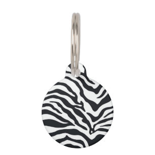 Kundengebundener Zebra-Tierdruck-kleiner Haustiermarke